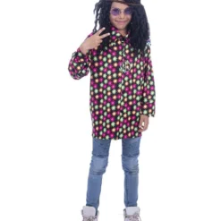 FUNNY FASHION Fluor Flower Power Goes Disco Shirt Kind