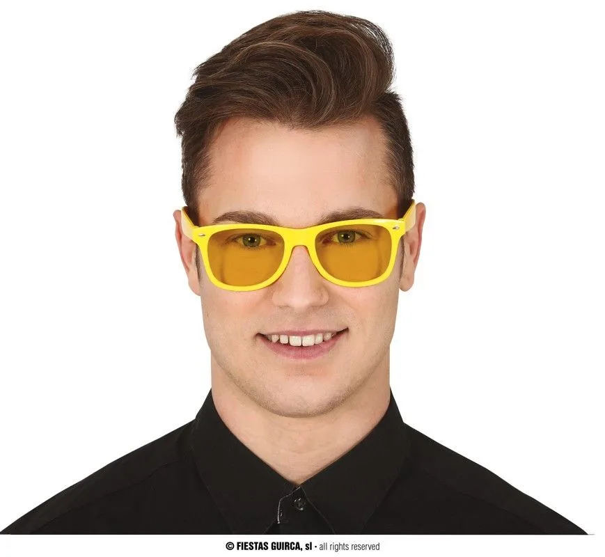 Guirca Hippie Festival Disco Geel Zonnebril