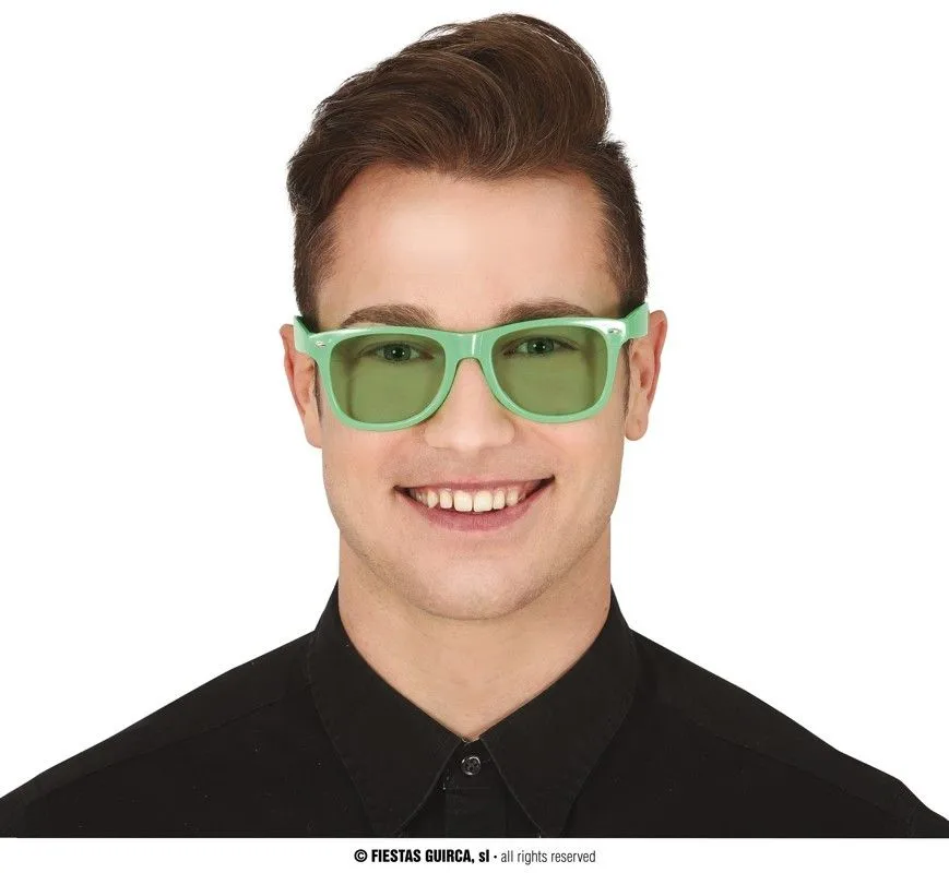 Guirca Hippie Festival Disco Groen Zonnebril