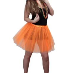 PartyXplosion Handschoen Lang Neon, Oranje