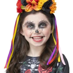 Smiffy's Day Of The Dead Bloemen Hoofdband Kind