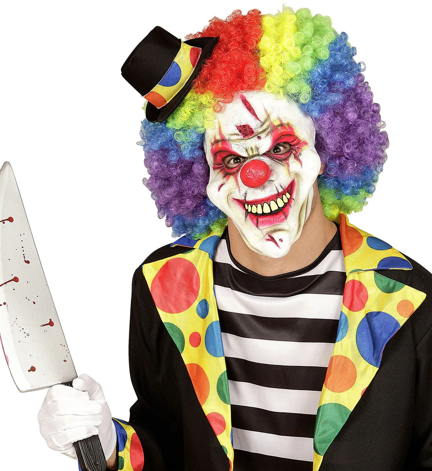 WIDMANN Halfgezicht Masker Killer Clown Funnie Death - Afbeelding 2