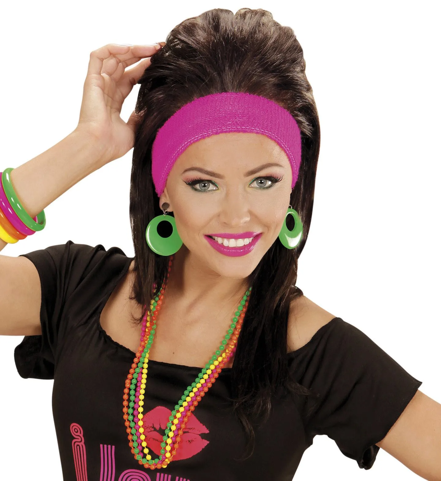 WIDMANN Kleurige Set Van 4 Parelkettingen Neonkleuren - Afbeelding 3