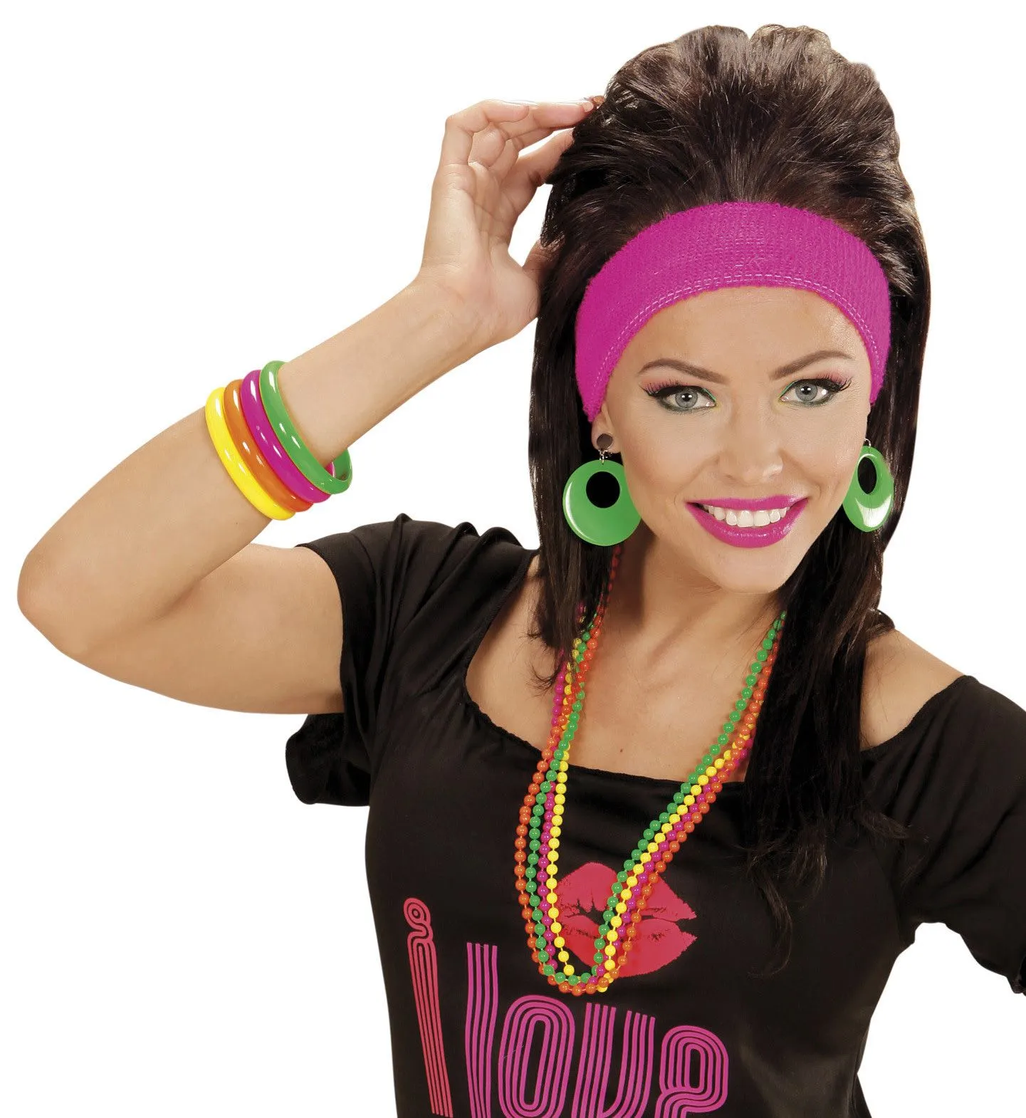 WIDMANN Kleurige Set Van 4 Neon Armbanden - Afbeelding 2