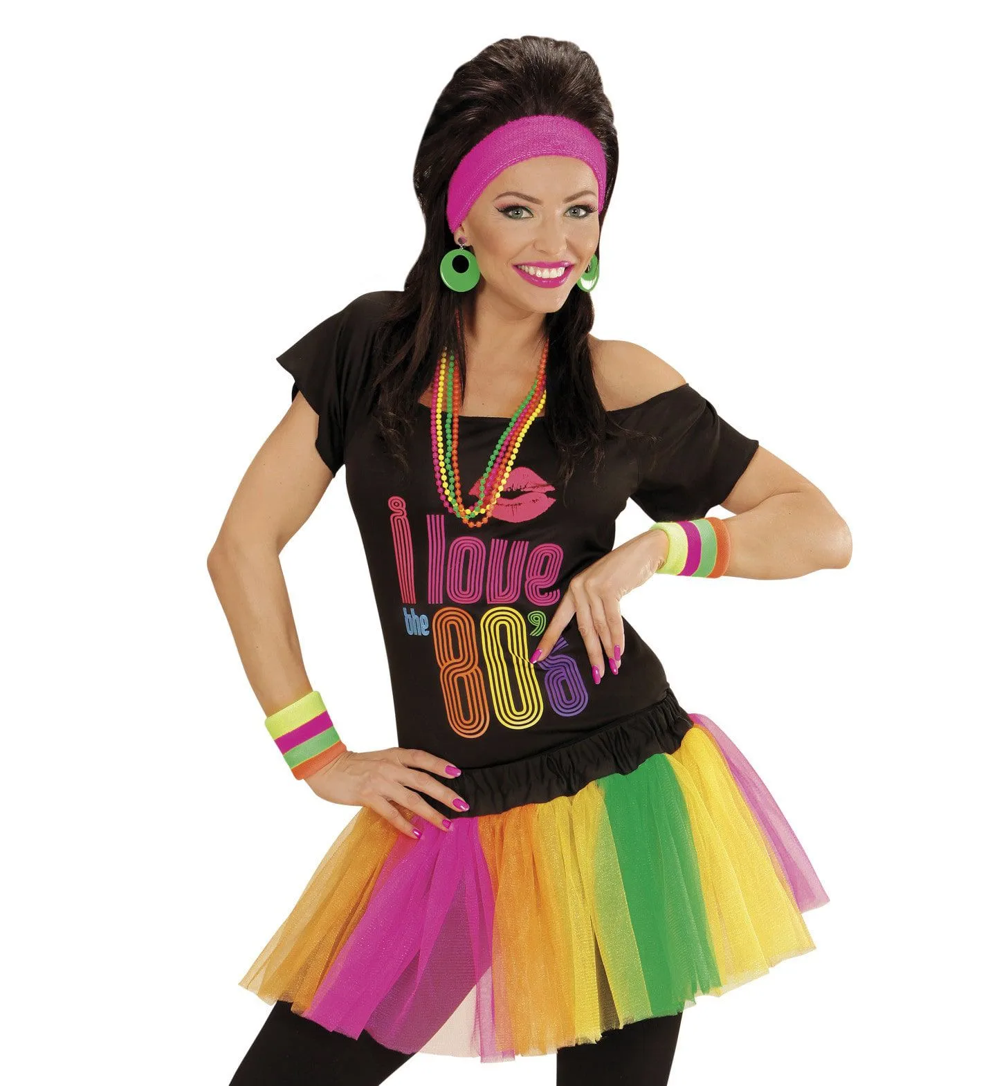 WIDMANN Rasta Tutu Meerkleurig Neon - Afbeelding 3