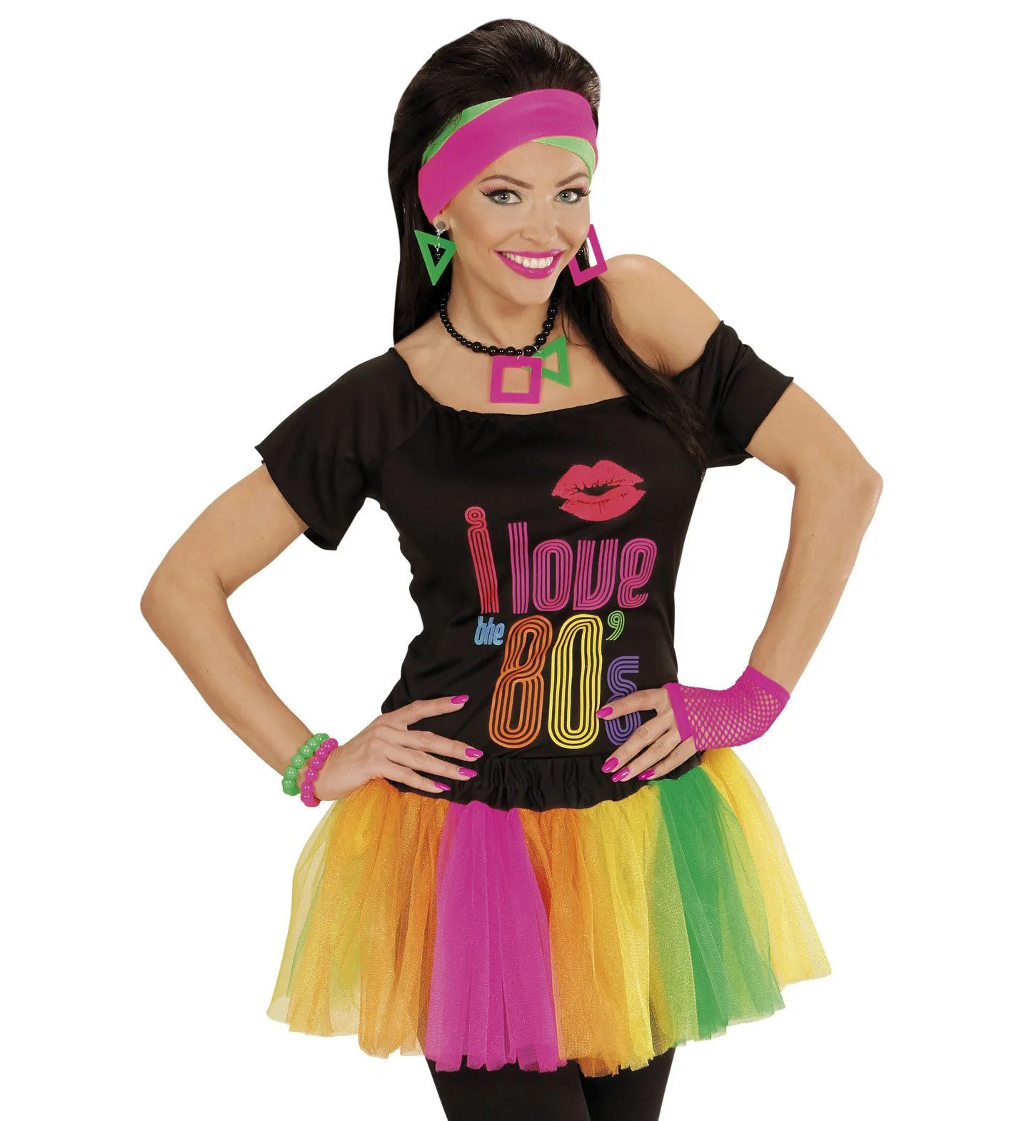 WIDMANN Rasta Tutu Meerkleurig Neon - Afbeelding 4