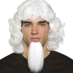 WIDMANN Witte Pruik, Uncle Sam Met Wenkbrauwen En Sik