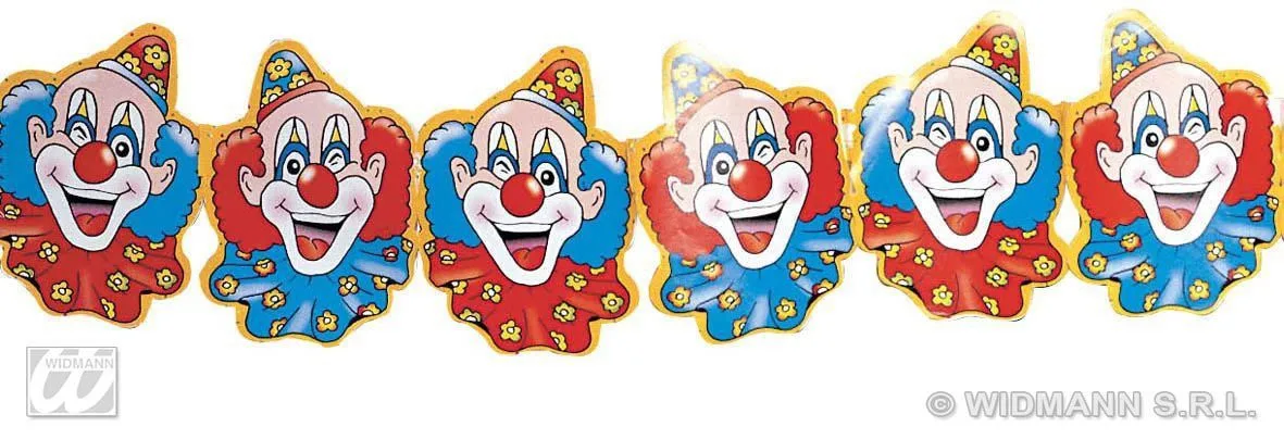 WIDMANN Papieren Slinger Clowns, 3 Meter - Afbeelding 2