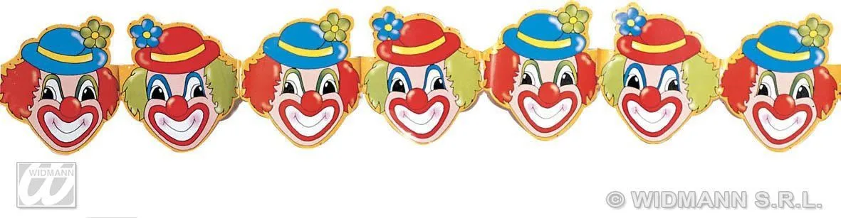 WIDMANN Papieren Slinger Clowns, 3 Meter - Afbeelding 3