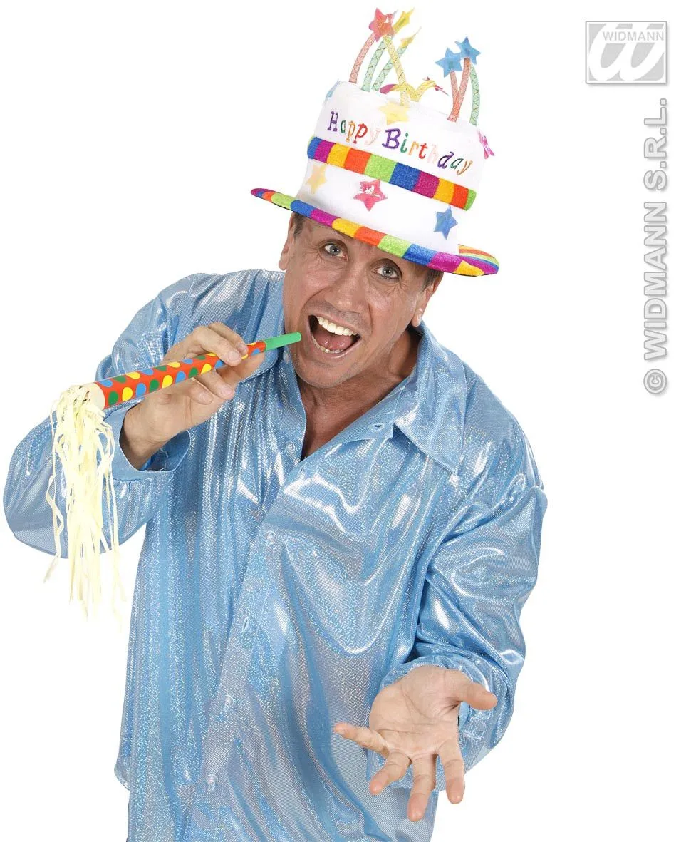 WIDMANN Fluwelen Hoed Happy Birthday - Afbeelding 2