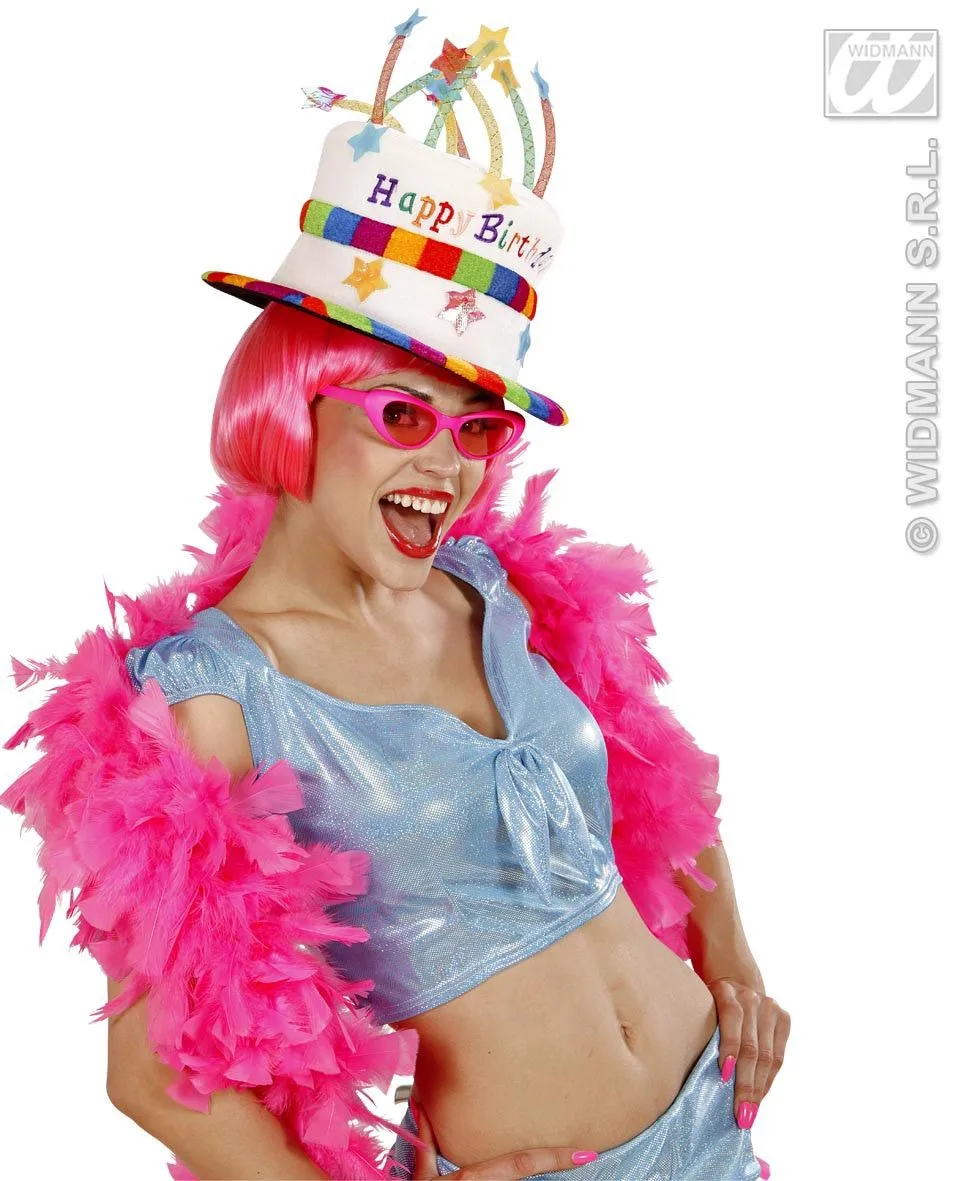 WIDMANN Fluwelen Hoed Happy Birthday - Afbeelding 3