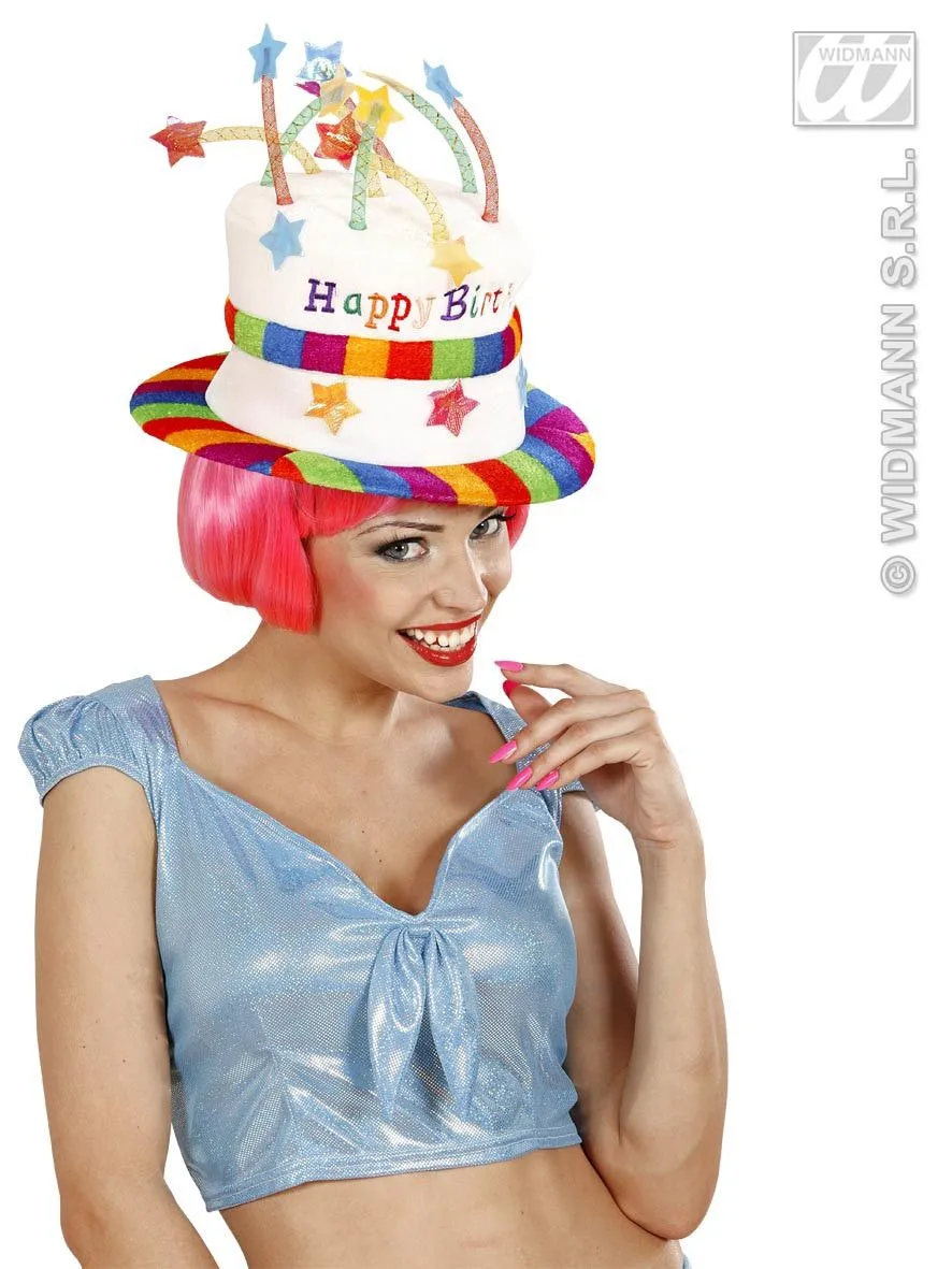 WIDMANN Fluwelen Hoed Happy Birthday - Afbeelding 5