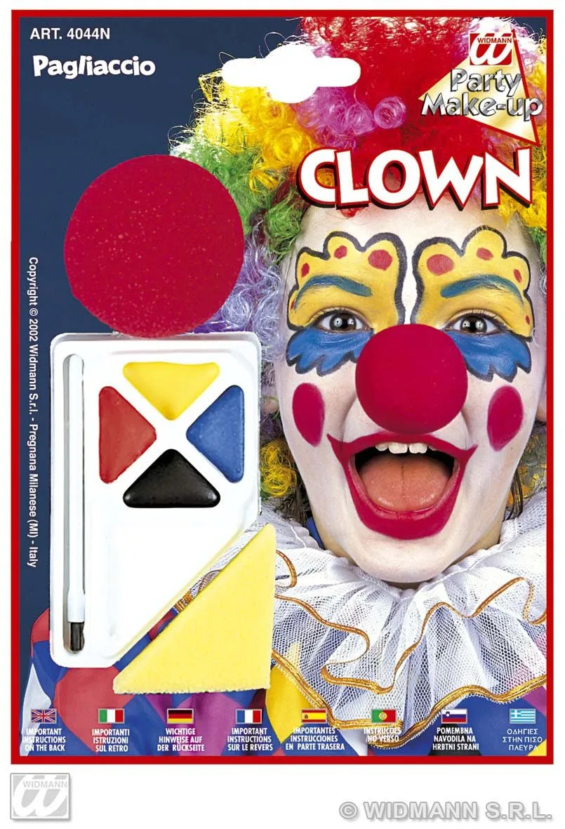 WIDMANN Make-Up Set Clown Met Neus