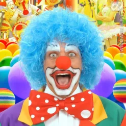 WIDMANN Pruik, Clown Blauw