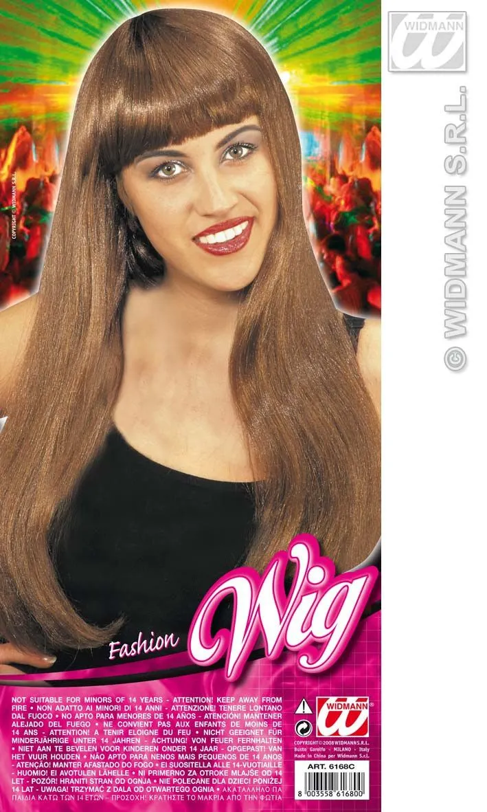 WIDMANN Pruik, Fashion Bruin - Afbeelding 2