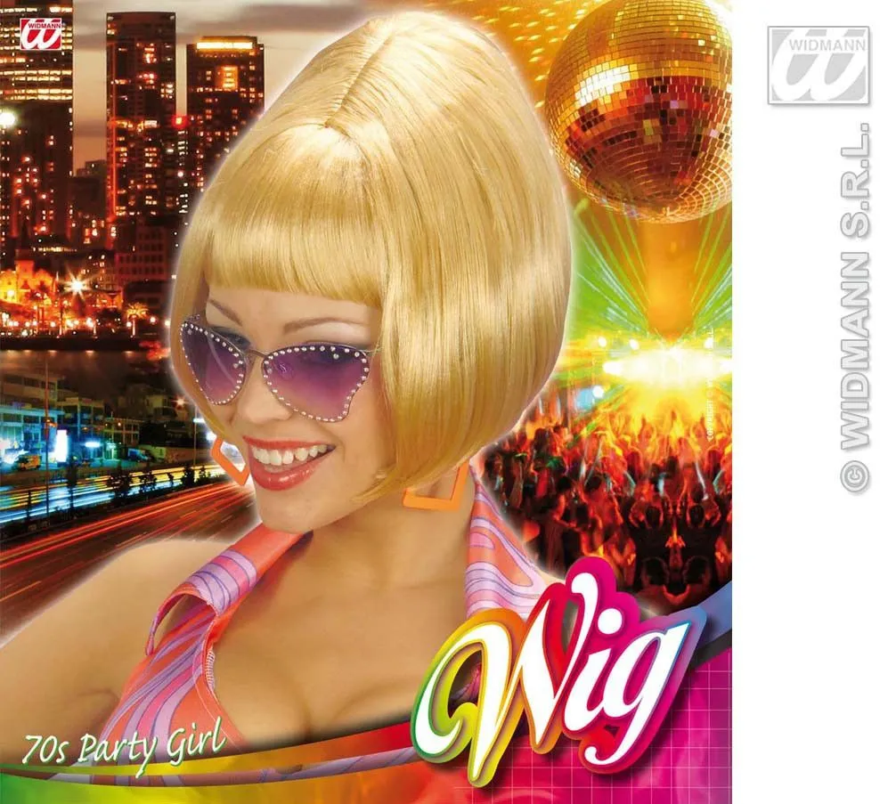 WIDMANN Pruik, Party Girl 70s Blond - Afbeelding 2