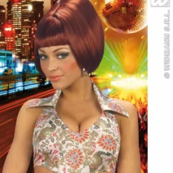 WIDMANN Pruik, Party Girl 70s Bruin