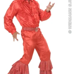 WIDMANN Rode Broek Satijn Met Pailletten Man