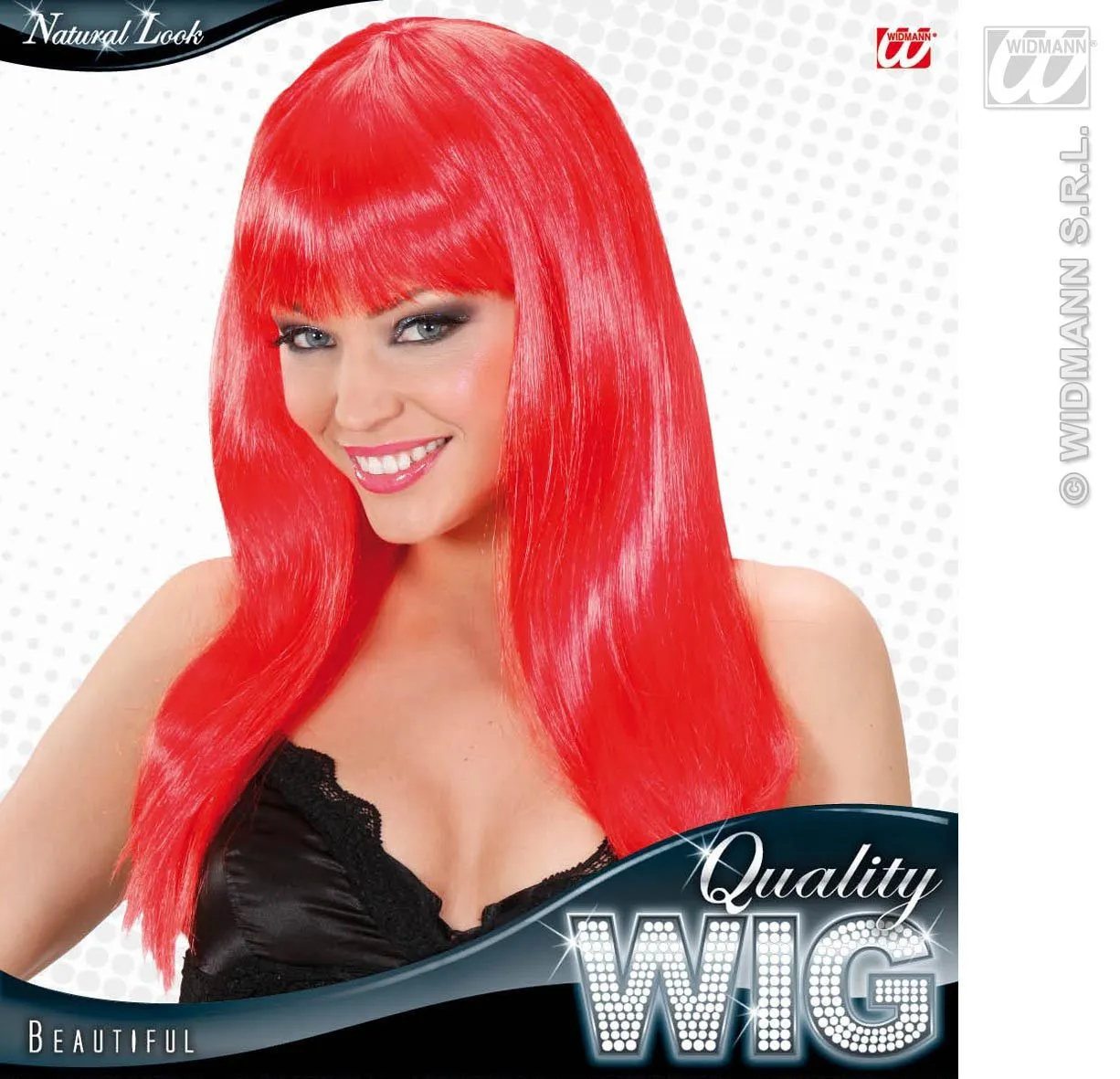 WIDMANN Pruik, Beautiful Rood - Afbeelding 2