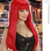 WIDMANN Pruik, Glitzy Glamourpruik, Rood
