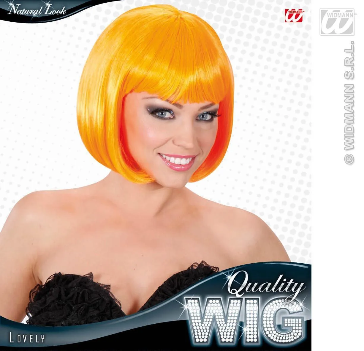 WIDMANN Pruik, Lovely Oranje - Afbeelding 2