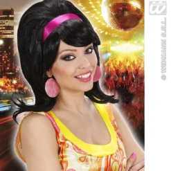 WIDMANN Pruik, 60s Modieus Zwart