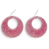 WIDMANN 70s-80s Roze Glitter Oorbellen