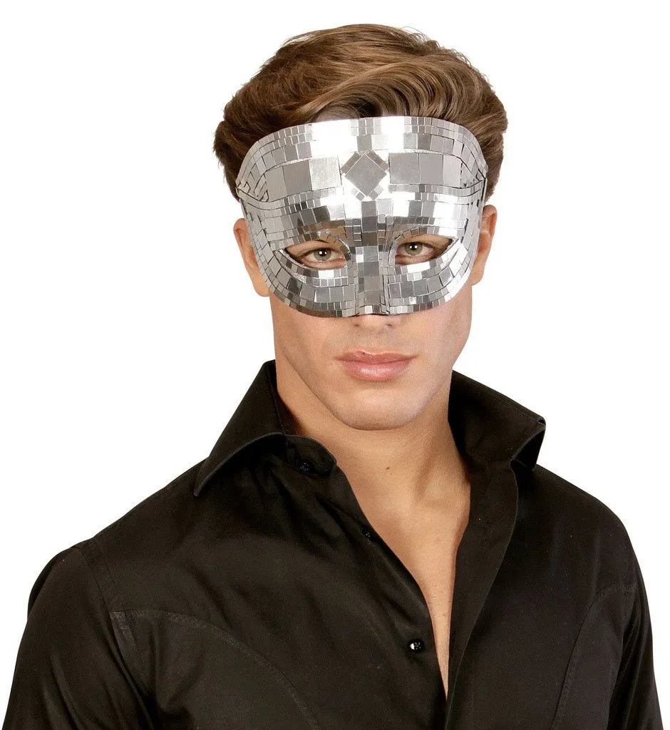 WIDMANN Masker Disco Zilver Dancing Hottie - Afbeelding 3