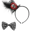 WIDMANN Halloween Hoofdband Met Minihoedje En Strikje Metallic