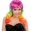 WIDMANN Extravaganza Pruik, Fashion Regenboog