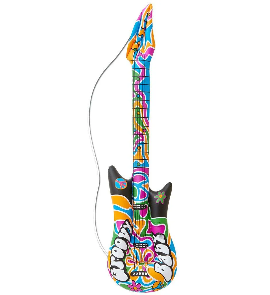 WIDMANN Hippie Opblaasbare Gitaar Groovy 105 Centimeter