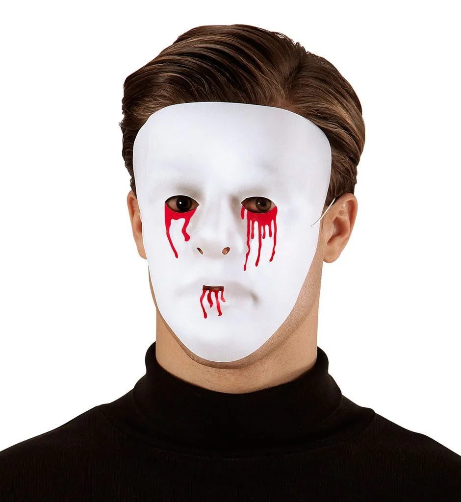 WIDMANN Masker, Bloedende Ogen En Mond Witte Zombie - Afbeelding 2