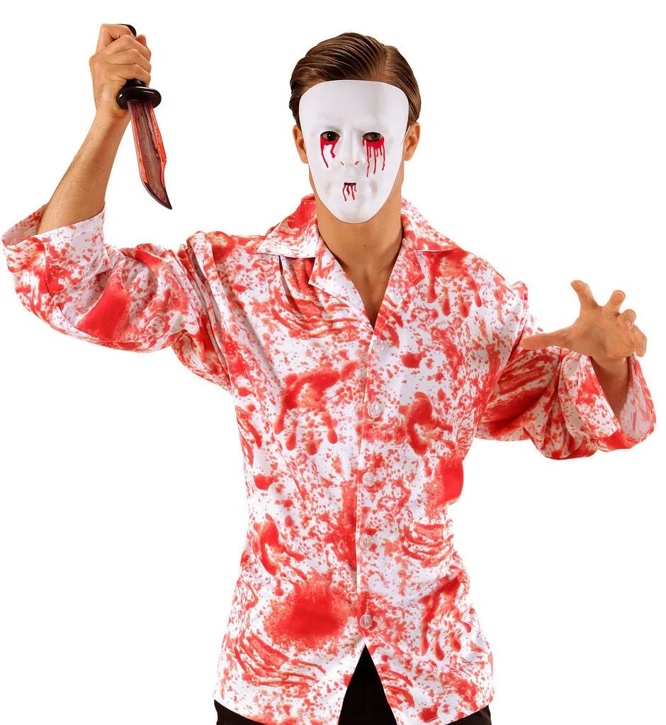 WIDMANN Masker, Bloedende Ogen En Mond Witte Zombie - Afbeelding 3