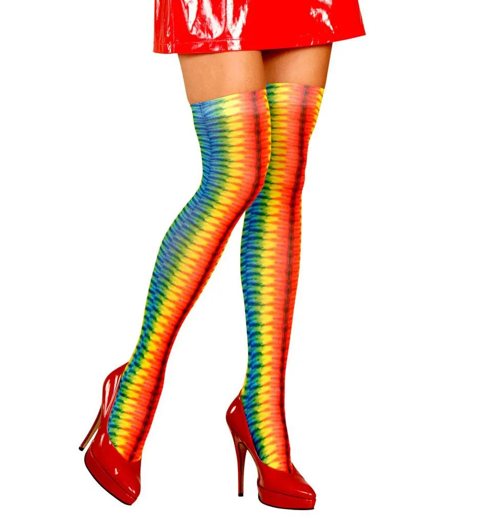 WIDMANN Hippi Pippi Tie Dye Panty Hoog