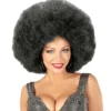 WIDMANN Soul Diva Pruik, Afro Extra Groot Zwart