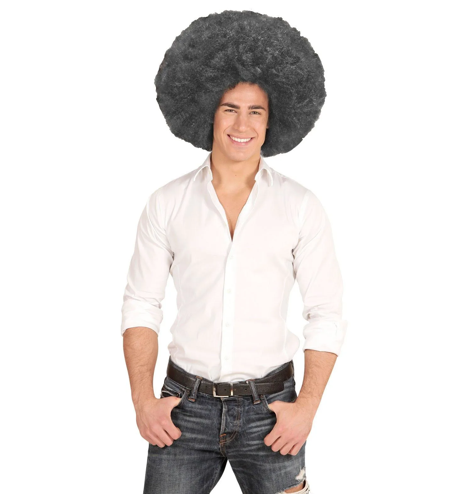 WIDMANN Soul Diva Pruik, Afro Extra Groot Zwart - Afbeelding 3