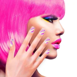 WIDMANN Bonte Nagels Streepjes Neon