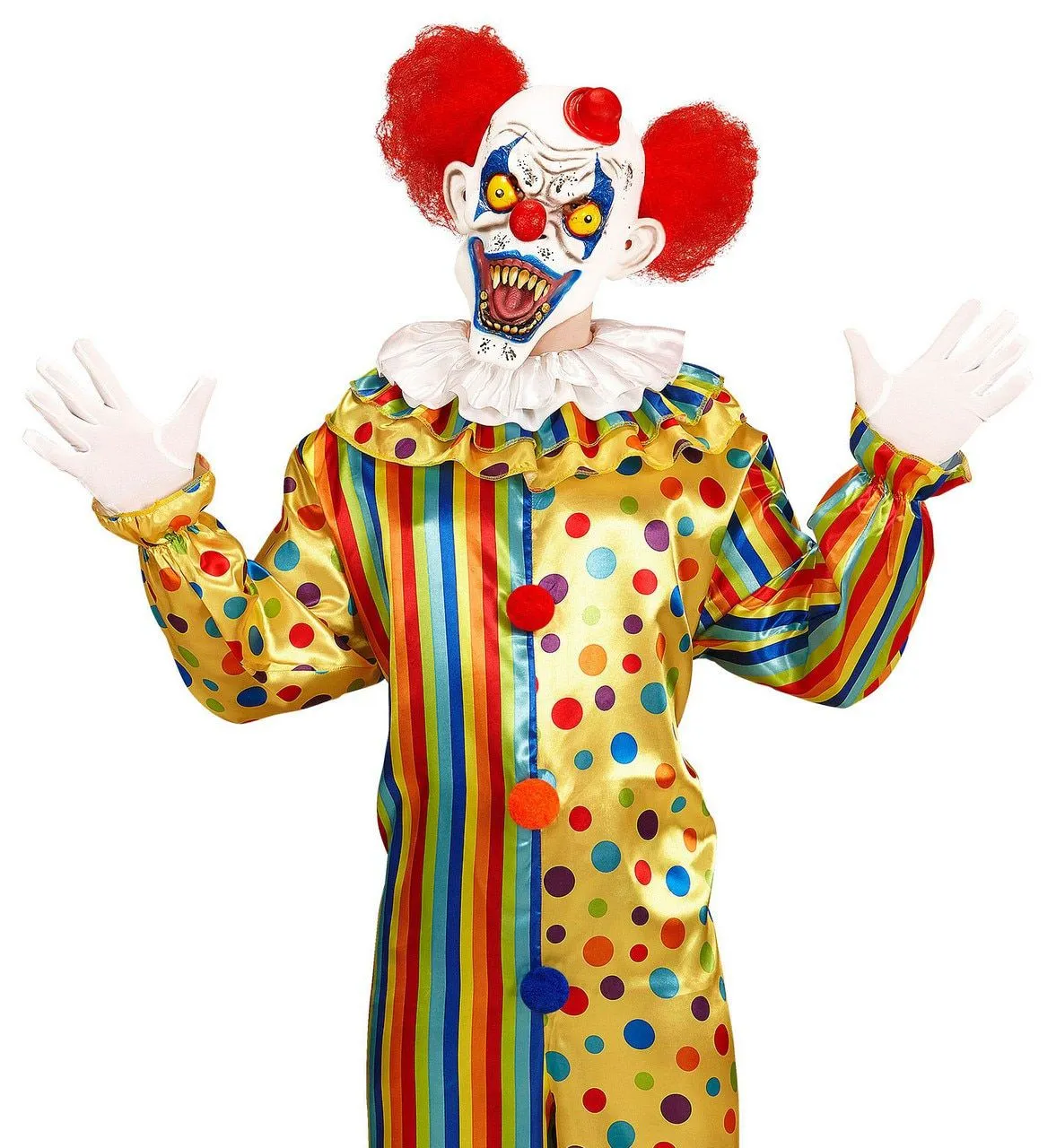 WIDMANN Masker Killer Clown Stefan Met Haar En Hoedje - Afbeelding 2