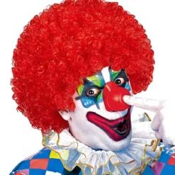 WIDMANN Afro Clownpruik Krullen, Rood