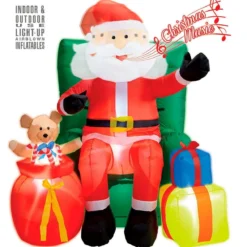 WIDMANN Opblaasbare Kerstman Met Geschenken 244 Centimeter