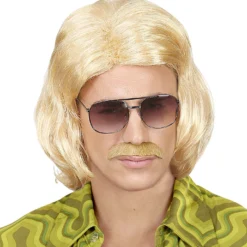 WIDMANN Foute Blonde 70s Dandy Pruik En Snor