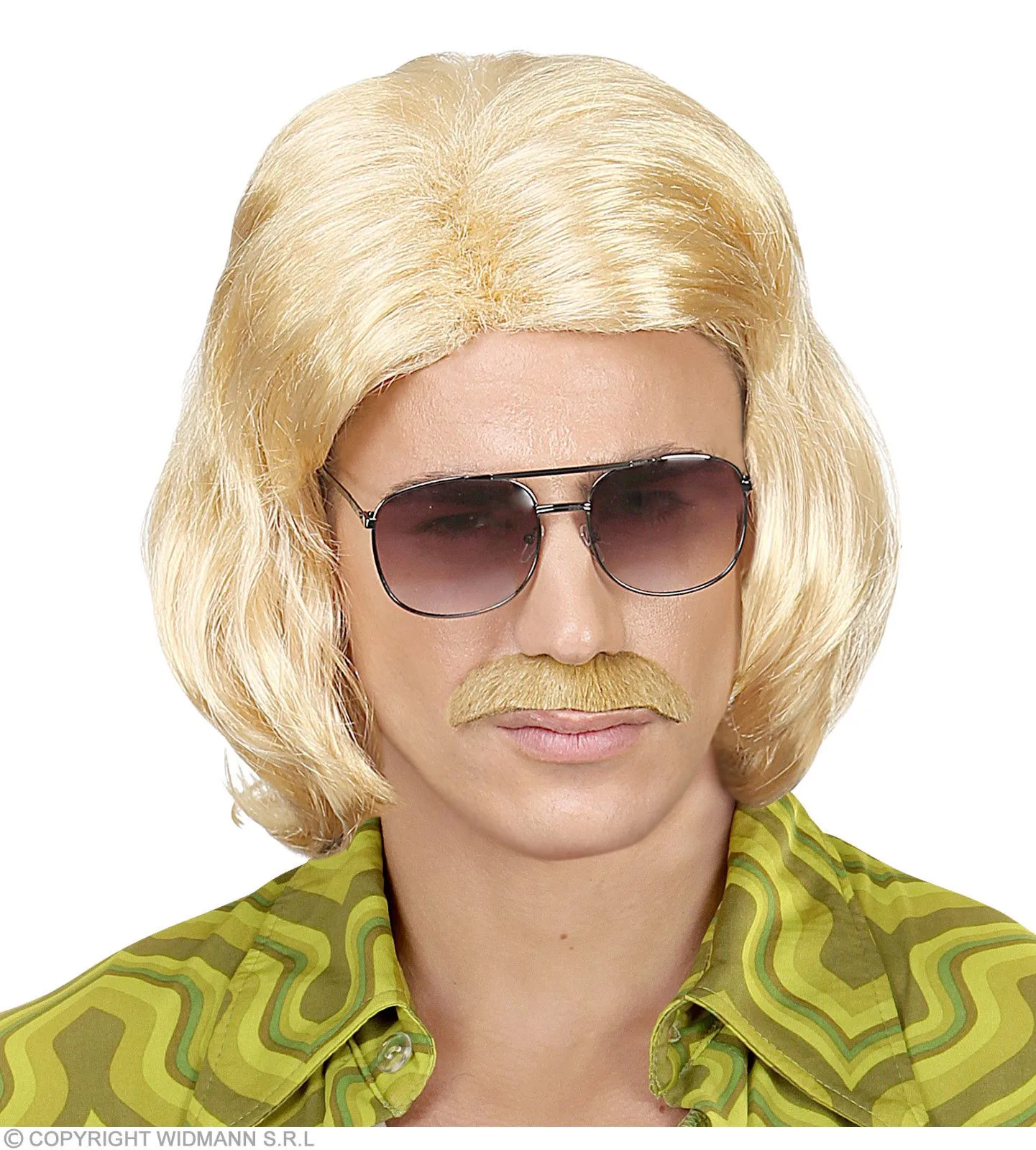 WIDMANN Foute Blonde 70s Dandy Pruik En Snor