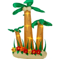 WIDMANN Drie Opblaasbare Tropische Palmbomen 240 Centimeter