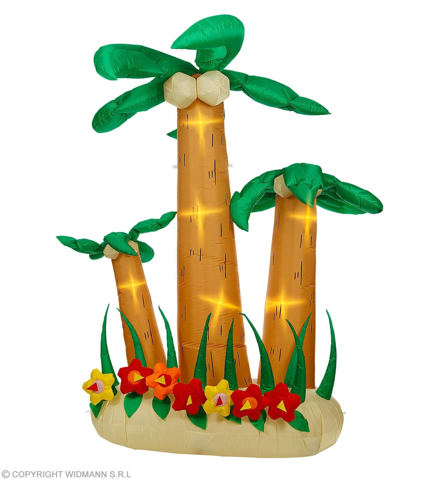 WIDMANN Drie Opblaasbare Tropische Palmbomen 240 Centimeter