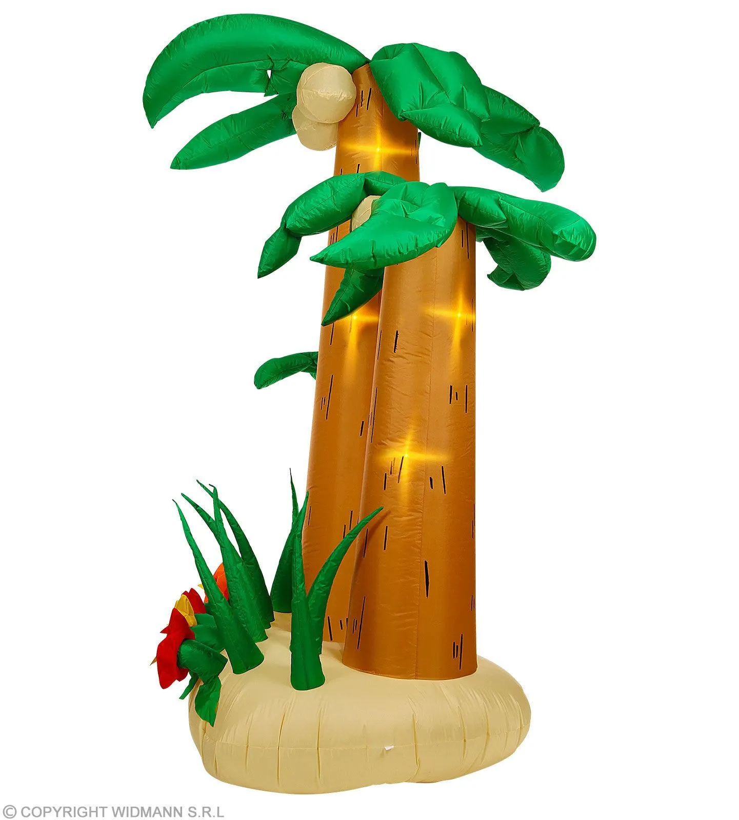 WIDMANN Drie Opblaasbare Tropische Palmbomen 240 Centimeter - Afbeelding 3