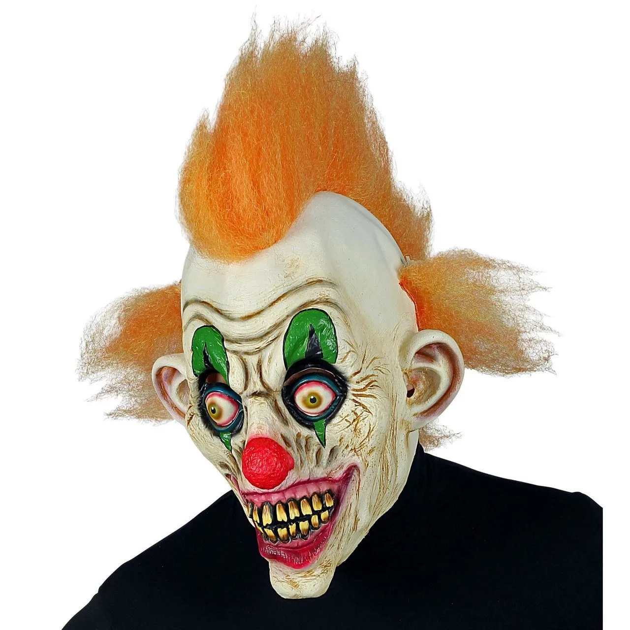 WIDMANN Masker Horror Circus Clown Oranje Haar